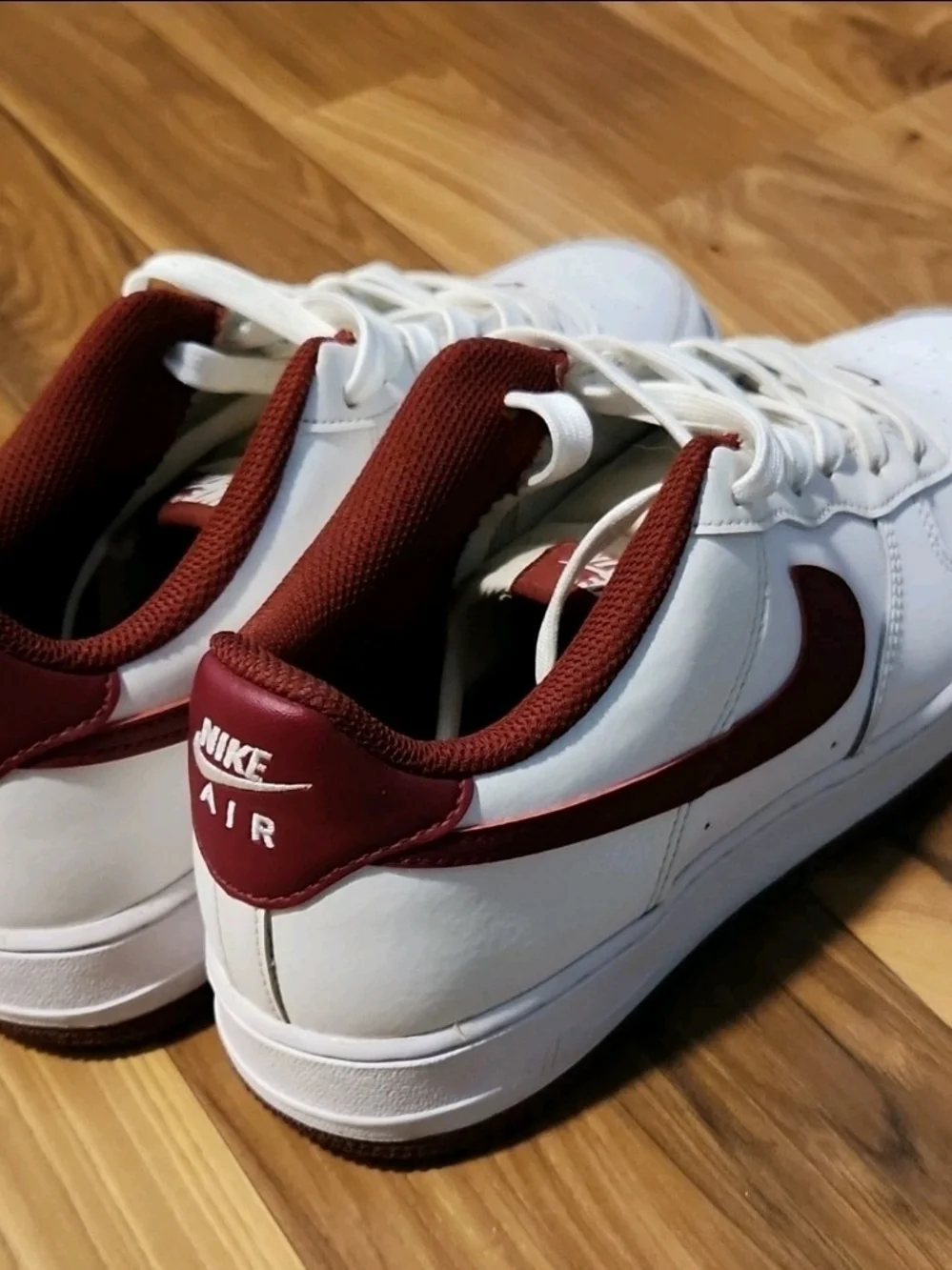 Size 7 Youth Nike Air Force 1 GS 'White Team Red'  No Box Used